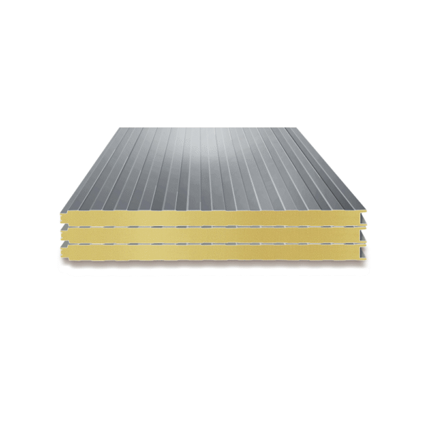 RAL 9006 Wandpaneel 40mm Stärke - Typ SEC (sichtbare Befestigung)